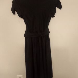 J. Peterman Classic Black Midi Dress